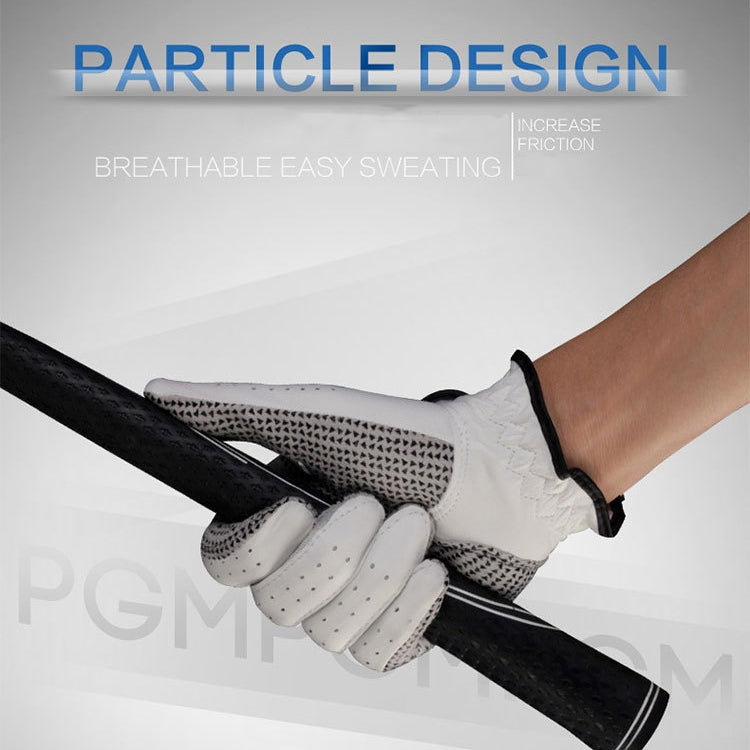 PGM Left Hand Sheepskin Anti-slip Particle Golf Men Gloves, Size: 25#, Size: 25#