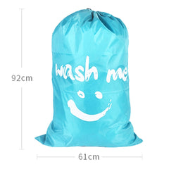Home Quilt Clothes Travel Nylon Draw Cord Smile Face Pattern Arrange Storage Bag