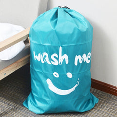 Home Quilt Clothes Travel Nylon Draw Cord Smile Face Pattern Arrange Storage Bag