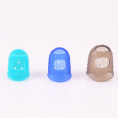 10 PCS Guitar Ukulele Stringed Instrument Finger Protector Anti-pain Finger Cap in Random Color Delivery(Size: S), Size: S