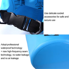 Outdoor Waterproof Double Shoulder Bag Dry Sack PVC Barrel Bag, Capacity: 20L, Capacity: 20L (Orange), Capacity: 20L (Pink), Capacity: 20L (Green), Capacity: 20L (Sky Blue), Capacity: 20L (Yellow), Capacity: 20L (Black), Capacity: 20L (Dark Blue)