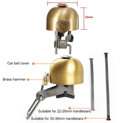 Bicycle Bell Retro Copper Bell Cycling Accessories, Bicycle Bell (Silver), Bicycle Bell (Gold), Bicycle Bell (brass)