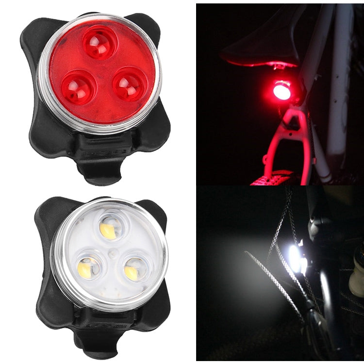 COB Lamp Bead 160LM USB Charging Four-speed Waterproof Bicycle Headlight / Taillight Set,  Red + White Light 650MA, Red + White Light