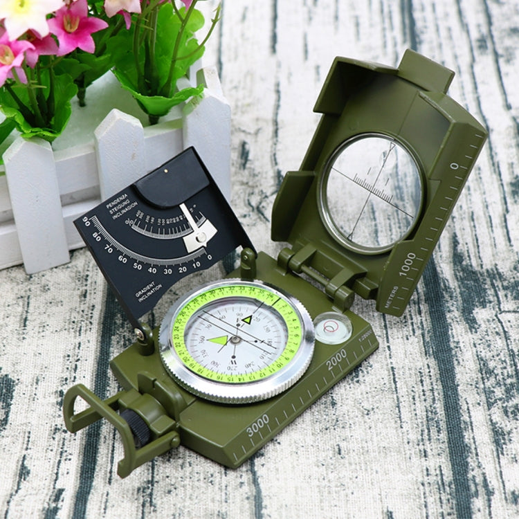 GoldGood K4074 Outdoor Multi-function Military Travel Geology Pocket Prismatic American Compass with Luminous Display, K4074