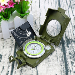 GoldGood K4074 Outdoor Multi-function Military Travel Geology Pocket Prismatic American Compass with Luminous Display, K4074