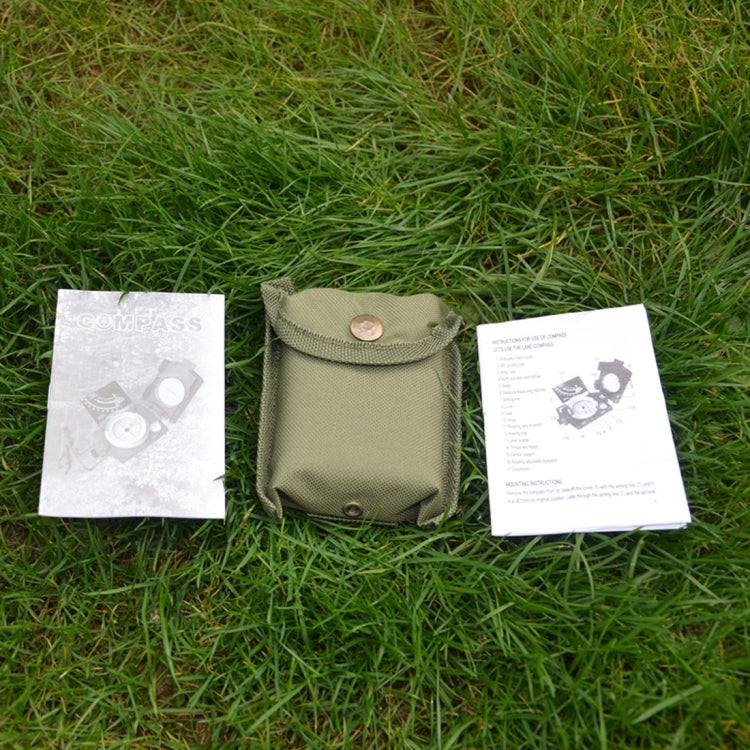 GoldGood K4074 Outdoor Multi-function Military Travel Geology Pocket Prismatic American Compass with Luminous Display, K4074