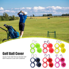 2 PCS Golf Silicone Double-ball Protective Sleeve, 2PCS Sleeve Pink, 2PCS Sleeve Dark Blue, 2PCS Sleeve Green, 2PCS Sleeve Red, 2PCS Sleeve Rose Red, 2PCS Sleeve Yellow, 2PCS Sleeve Black, 2PCS Sleeve Bright Yellow