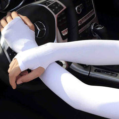5 Boxes New Style Ice Silk Sleeves Fresh and Cool UV Protection Oversleeve, Open Fingers Style, Open Fingers Style