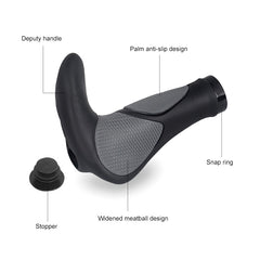 DEEMOUNT BGP110 Mountain Bike Bicycle Rubber Handlebar Cover, Horn Version, Horn Version
