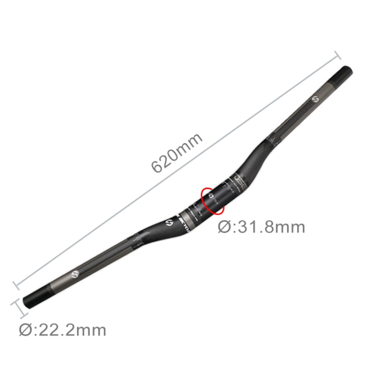 TOSEEK Full Carbon Fiber Road Bike Bent Handlebar, Size: 620mm (Matte), 620mm