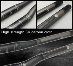 TOSEEK Full Carbon Fiber Road Bike Bent Handlebar, Size: 620mm (Matte), 620mm