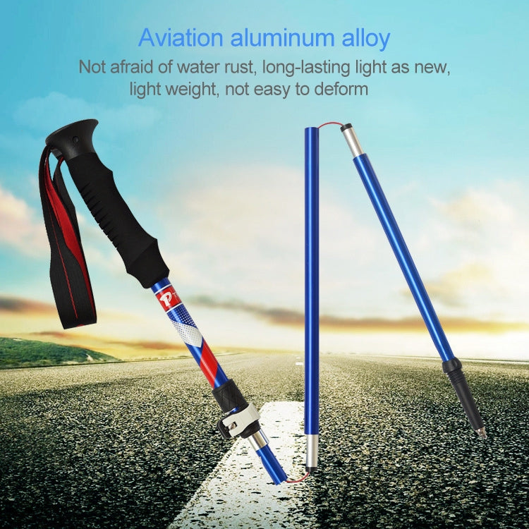 5 Node Portable Foldable Aluminium Alloy Alpenstocks Trekking Poles, Folding Length : 28.5CM, Folding Length : 28.5CM (Black), Folding Length : 28.5CM (Green), Folding Length : 28.5CM (Blue), Folding Length : 28.5CM (Red)