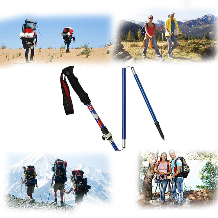 5 Node Portable Foldable Aluminium Alloy Alpenstocks Trekking Poles, Folding Length : 28.5CM, Folding Length : 28.5CM (Black), Folding Length : 28.5CM (Green), Folding Length : 28.5CM (Blue), Folding Length : 28.5CM (Red)