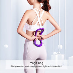 2 PCS PP Double Massage Point Yoga Circle Fascia Stretching Ring Pilates Resistance Ring, Light Pink