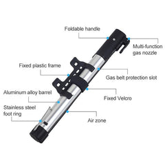 HONOR MP3128 Mini Portable Bicycle Aluminum Alloy Inflatable Cylinder Air Pump, MP3128