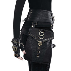 FBG003BK Ladies PU Leather Waist Bag, Size: 23 x 19.5cm, Strap Length: 130cm, 23 x 19.5cm
