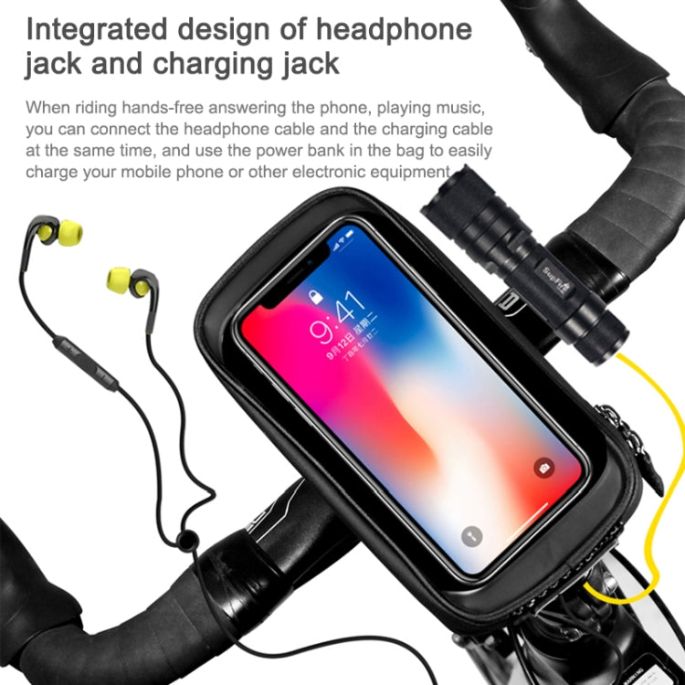 WILD MAN E1 Waterproof Front Bag MTB Mobile Phone Sets Bicycle Tube Bag Riding Accessories, E1 (Black), E1 (Red)