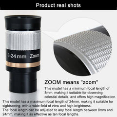Astronomical Telescope 8-24mm All-metal Continuous Zoom Eyepiece, 8-24mm
