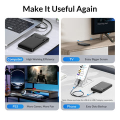 ORICO 2577U3-V1 Grid Texture Design 2.5 inch USB3.0 Micro-B Hard Drive Enclosure Box, 2577U3-V1