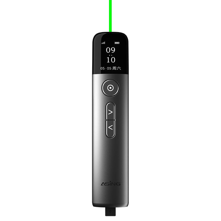 32GB Green Light Multifunctional PPT Touch Laser Page Turning Pen Wireless Presenter, A9 Pro 32GB Green Light(Grey)