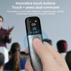 32GB Green Light Multifunctional PPT Touch Laser Page Turning Pen Wireless Presenter, A9 Pro 32GB Green Light(Grey)