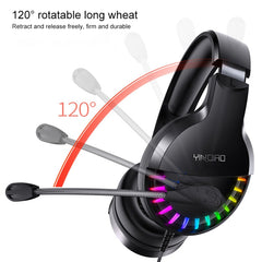 YINDIAO Q2 Head-mounted Wired Gaming Headset with Microphone, Version: Single 3.5mm, Q2 Single 3.5mm(Black)
