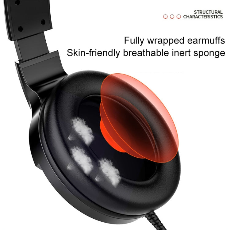 YINDIAO Q2 Head-mounted Wired Gaming Headset with Microphone, Version: Single 3.5mm, Q2 Single 3.5mm(Black)