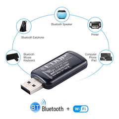 EDUP EP-AC1681 2 in 1 AC1200Mbps 2.4GHz & 5.8GHz Dual Band USB WiFi Adapter External Network Card with Bluetooth 4.1 Function, EP-AC1681