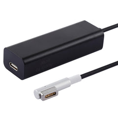 AnyWatt 85W USB-C / Type-C Female to 5 Pin MagSafe 1 Male L Head Series Charge Adapter Converter for MacBook, 85W Black