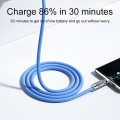 Mech Series 6A 120W USB to Type-C 180-degree Metal Plug Fast Charging Cable, Length: 1.8m, 1.8m 180-degree Type-C