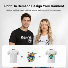 Summer Baggy Cotton Short Sleeve T-shirt Custom Made Print On Your Demand, Size: L, POD T-Shirt, L