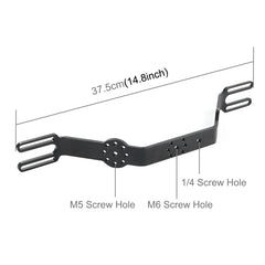 PULUZ Diving Tray Bracket Dual Handle Grip Handheld Expansion Mount System, 14.8 inch (Black)