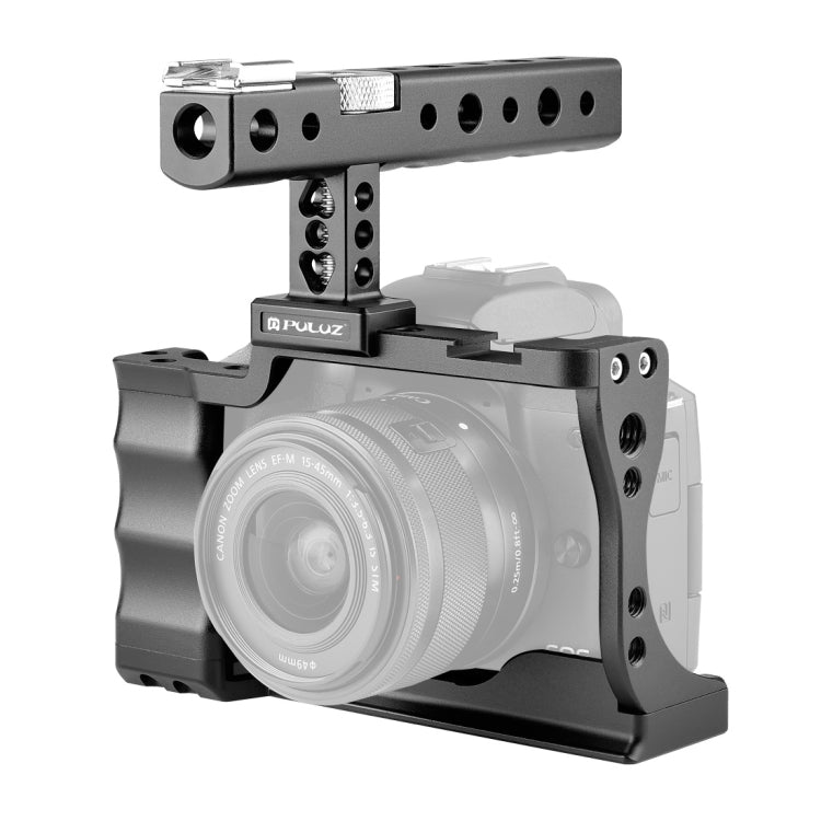 PULUZ Video Camera Cage Stabilizer with Handle for Canon EOS M50, For Canon EOS M50