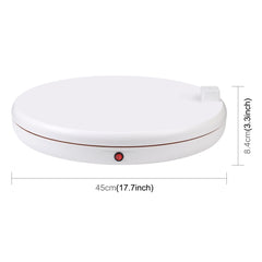 PULUZ 45cm Remote Control Adjusting Speed Rotating Turntable Display Stand with Power Socket, White, Load 100kg, 45cm Load 100kg White US Plug with Power Socket, 45cm Load 100kg White UK Plug with Power Socket                                           ...