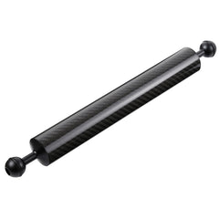 PULUZ 14.56 inch 37cm Length 40mm Diameter Dual Balls Carbon Fiber Floating Arm, Ball Diameter: 25mm, Buoyancy: 300g, 14 inch 300g Buoyancy