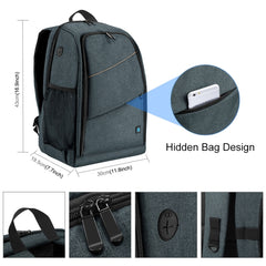 PULUZ Outdoor Portable Waterproof Scratch-proof Dual Shoulders Backpack Handheld PTZ Stabilizer Camera Bag with Rain Cover for Digital Camera, DJI Ronin-SC / Ronin-S, Backpack(Grey), Backpack(Black)