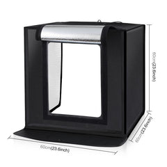 PULUZ Photo Studio Light Box Portable 60 x 60 x 60 cm Light Tent LED 5500K White Light Dimmable Mini 36W Photography Studio Tent Kit with 6 Removable Backdrops (Black Orange White Green Blue Red), 60cm Box(US), 60cm Box(UK), 60cm Box(EU), 60cm Box(AU)