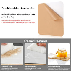 PULUZ 20cm Photography Acrylic Reflective Display Table Background Board, 20cm