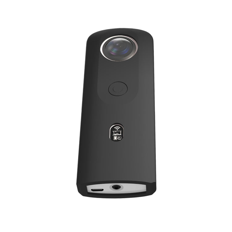 PULUZ Silicone Protective Case with Lens Cover for Ricoh Theta SC2 360 Panoramic Camera, Silicone Case For Ricoh Theta SC2(Black)