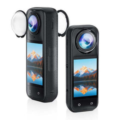 For Insta360 X5 PULUZ Rotating Optical Tempered Glass Lens Guard Protective Cover, Rotating Glass Lens Guard