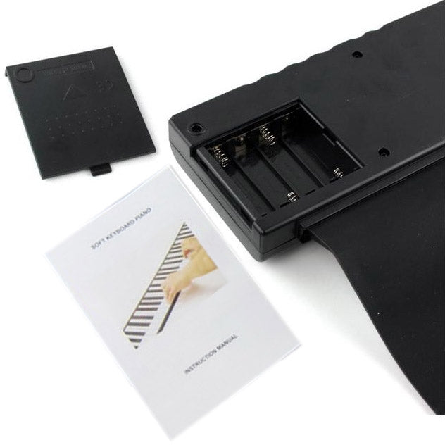 Datopal 61 Key Roll Up Soft Keyboard Piano MIDI, 61 Standard Keys  White