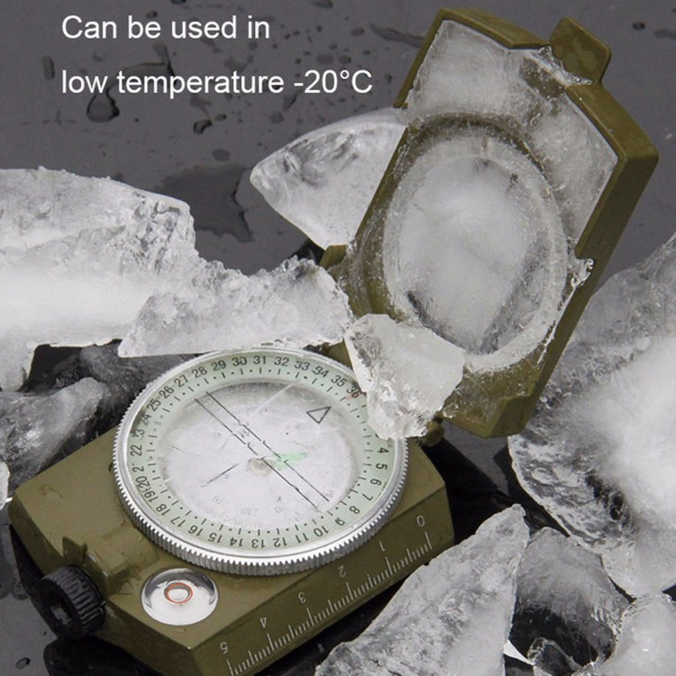 GoldGood DC60-2A Outdoor Multi-function Military Travel Geology Pocket Prismatic American Compass with Luminous Display(Army Green), DC60