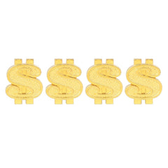 Universal 8mm Dollar Style Plastic Car Tire Valve Caps, Pack of 4, Dollar Style