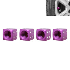 Universal 8mm Dice Style Aluminium Alloy Car Tire Valve Caps, Pack of 4, Dice Style, Dice Shape 5, Dice Style 5, Dice Style  5, Dice Style 4