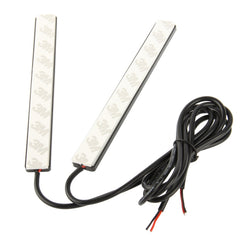 2 x 6W DIY White LED Daytime Running Light / DRL Lamp, Length: 17cm, Length: 17cm(Black)