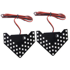 Universal Amber Sequential Blue 33 LED 3528 SMD Arrows Light for Car Side Mirror Turn Signal , S-CMS-0160BE, S-CMS-0160R, S-CMS-0160Y