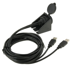 2 USB 2.0 Male to Female Extension Cable with Car Flush Mount, Length: 2m, 2 USB 2.0 Male to Female