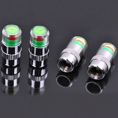 4 PCS 2.4 Bar Tire Pressure Detection Screw Cap, Tire Pressure Detection Screw Cap