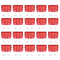 100 PCS Auto Mini Blade Fuse (30A) , DC 12V, 10A Red