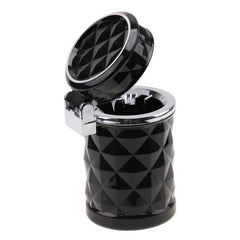 Diamond Facets Car Ashtray with LED Light, with LED Light(Black), with LED Light(White)